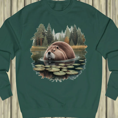 Beaver in the forest sweatshirt