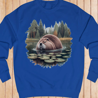 Beaver in the forest sweatshirt