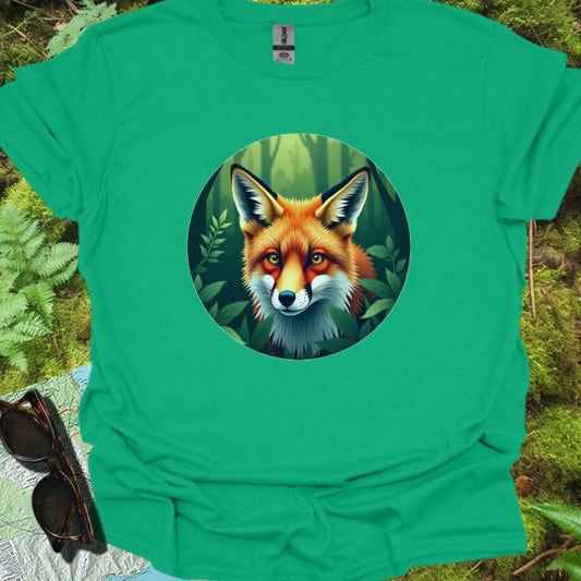 Renard en cercle T-shirt tendance 