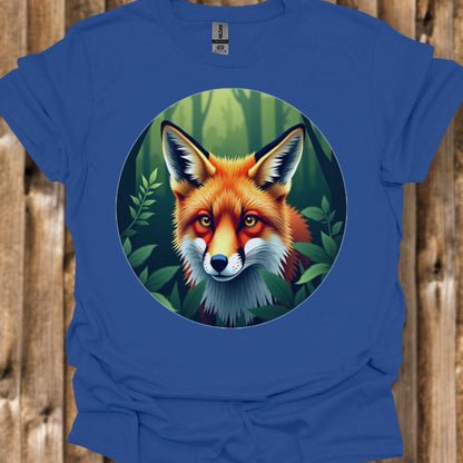 Vos in cirkel trendy T-shirt