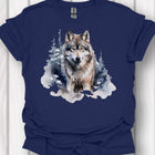 Loup fond de forêt T-shirt intemporel 