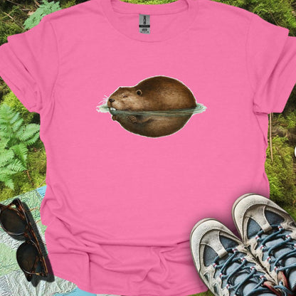 Dobberende bever trendy T-shirt