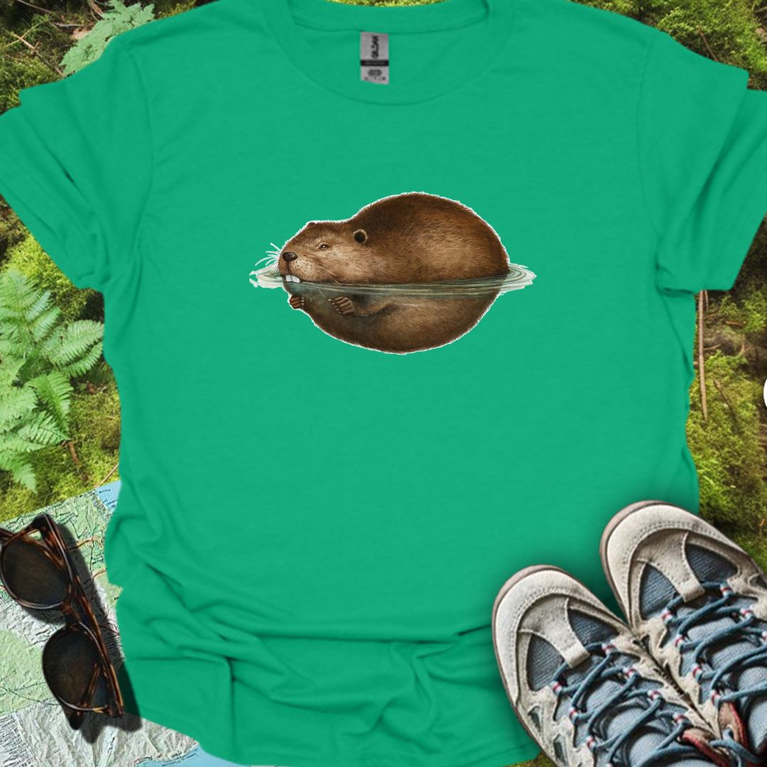 Dobberende bever trendy T-shirt