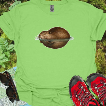 Dobberende bever trendy T-shirt