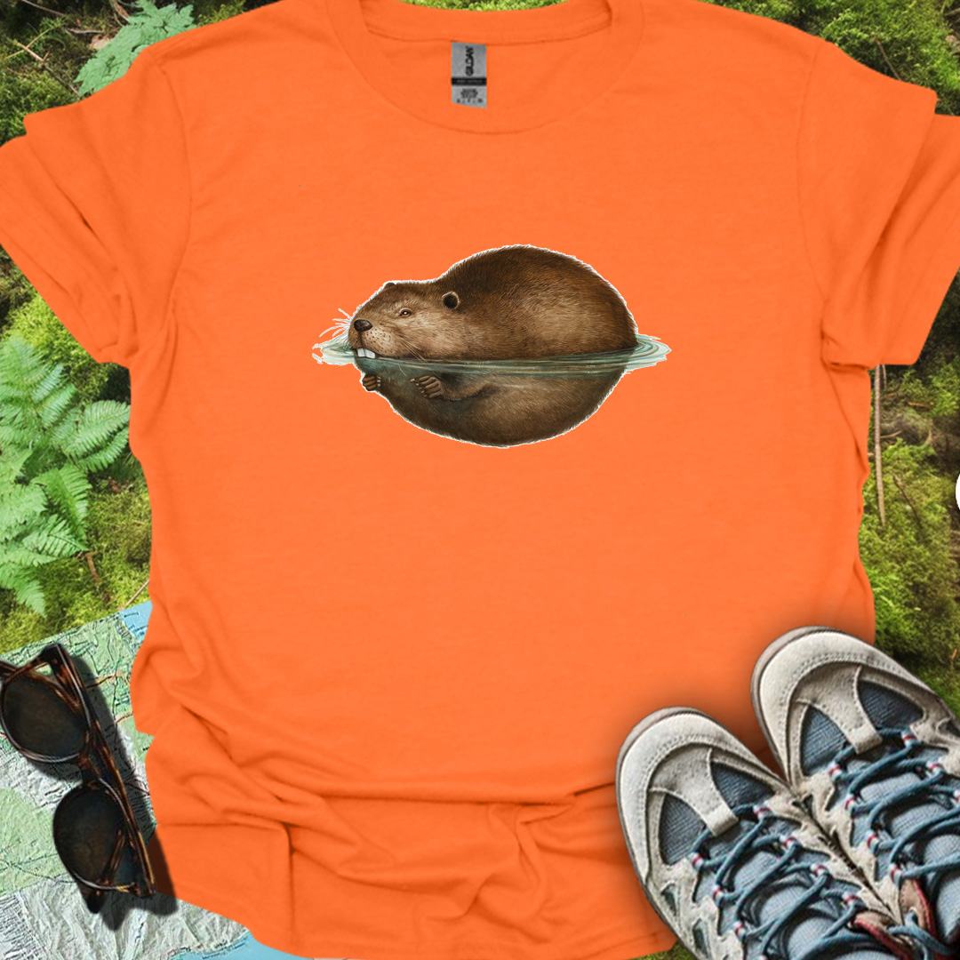 Dobberende bever trendy T-shirt
