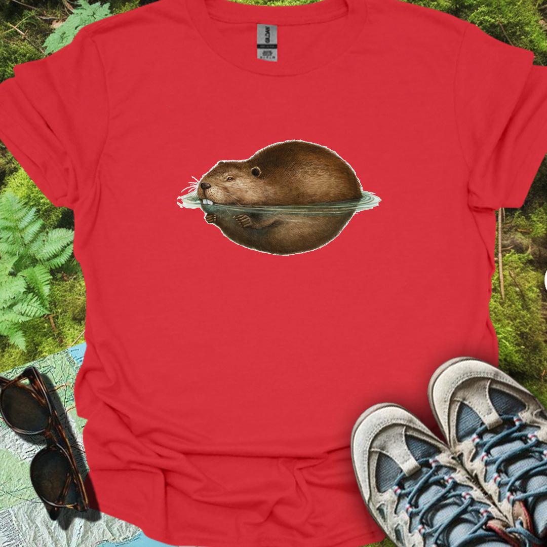 Dobberende bever trendy T-shirt