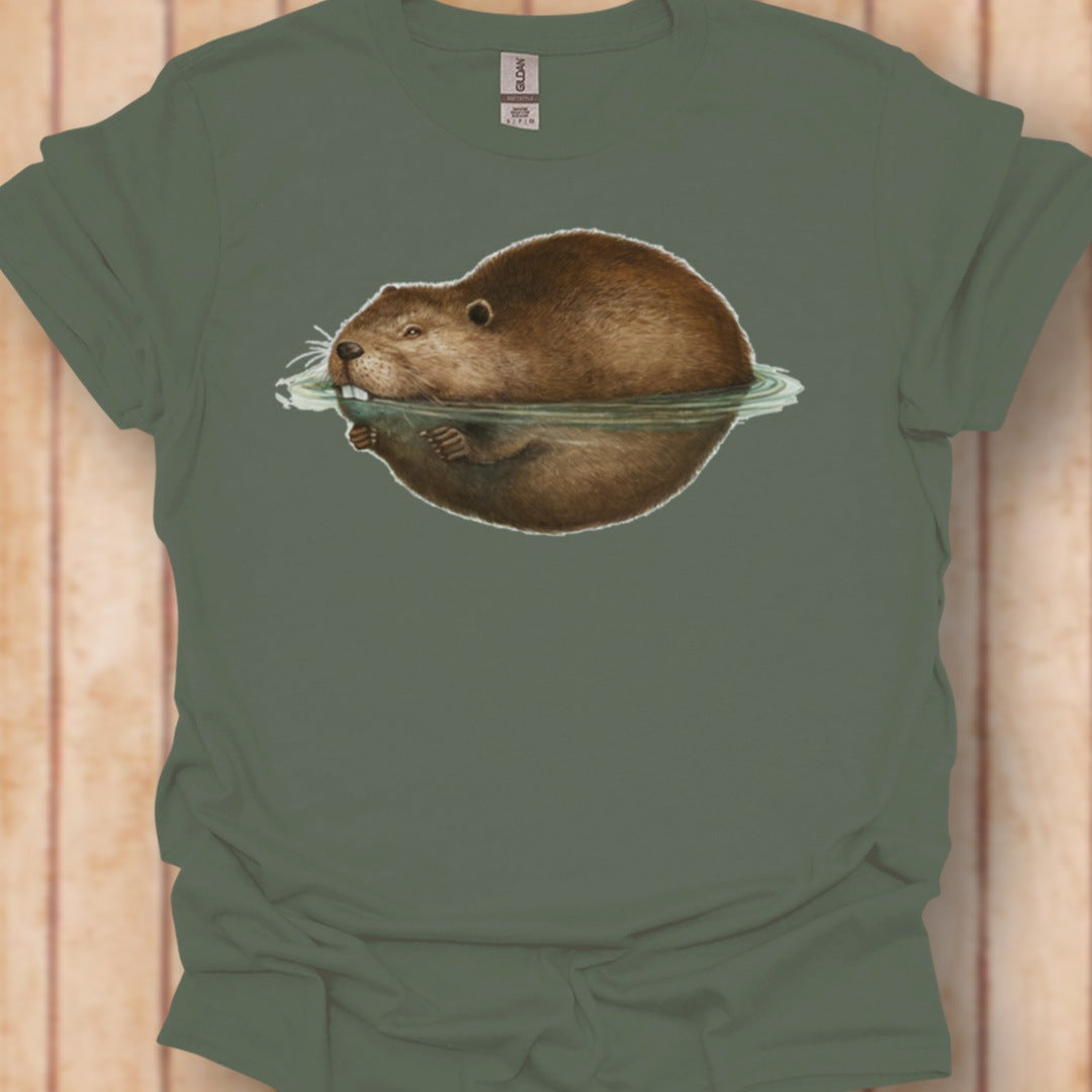 Floating beaver timeless T-shirt