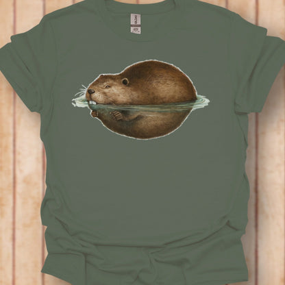 Floating beaver timeless T-shirt