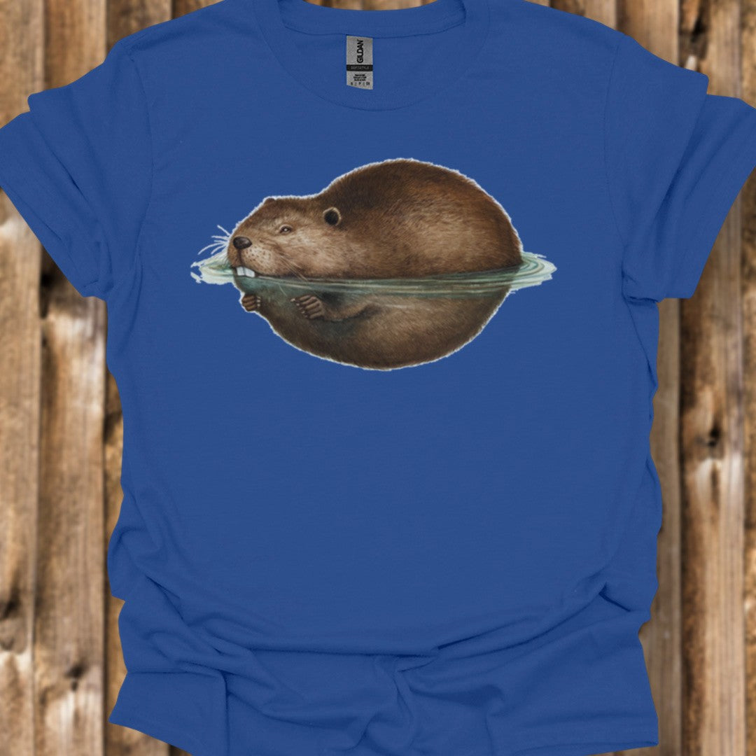Floating beaver trendy T-shirt