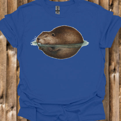 Floating beaver trendy T-shirt