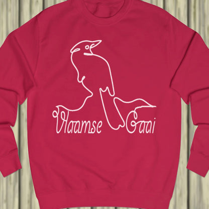 Eurasian jay line drawing white sweatshirt
