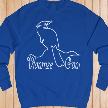 Eurasian jay line drawing white sweatshirt