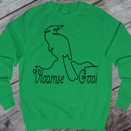 Eurasian jay line drawing black sweatshirt