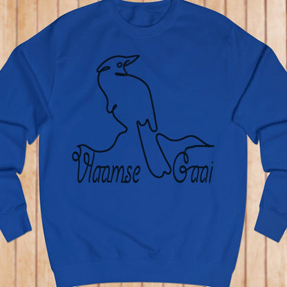 Eurasian jay line drawing black sweatshirt