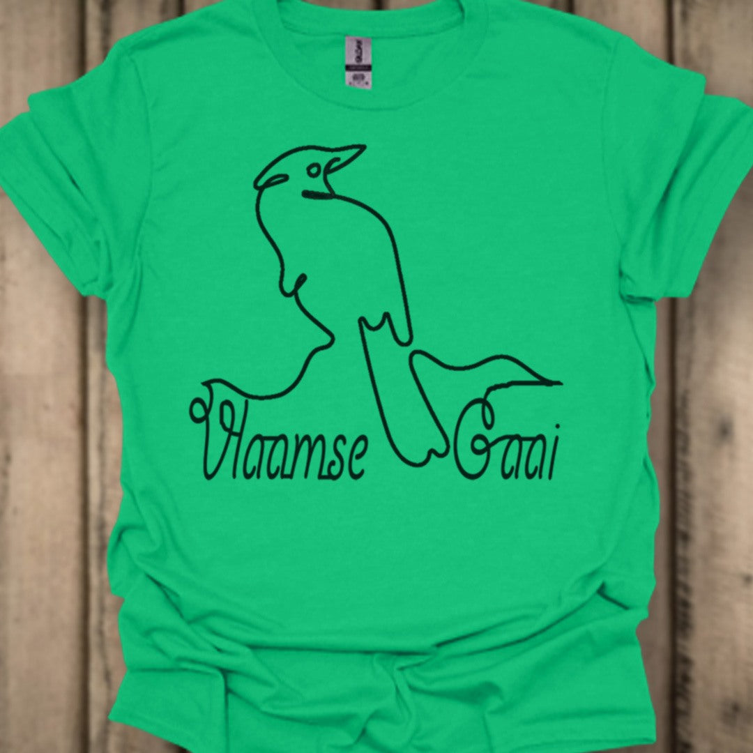 Vlaamse Gaai lijntekening zwart T‑Shirt