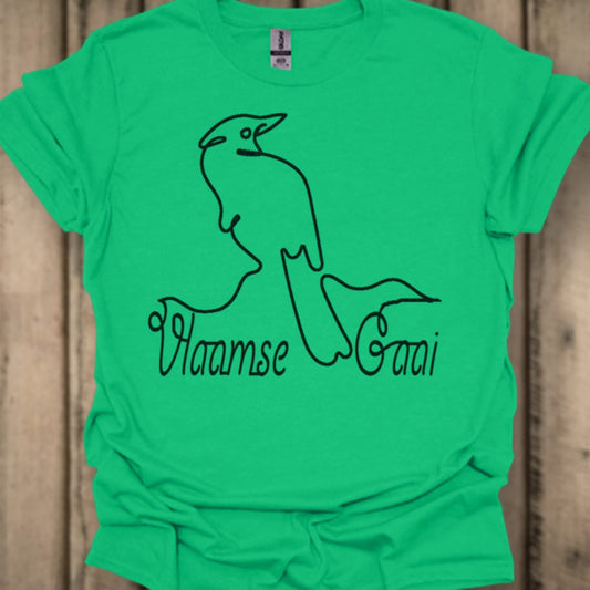 Vlaamse Gaai lijntekening zwart T‑Shirt