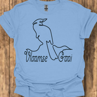 Vlaamse Gaai lijntekening zwart T‑Shirt