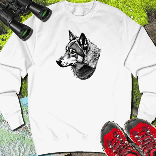 Loup noir et blanc profile sweat