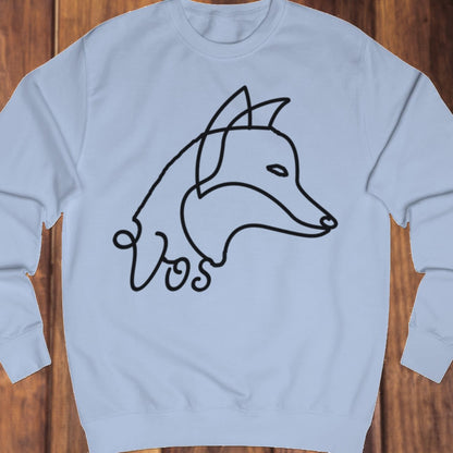 Vos lijntekening zwart sweatshirt