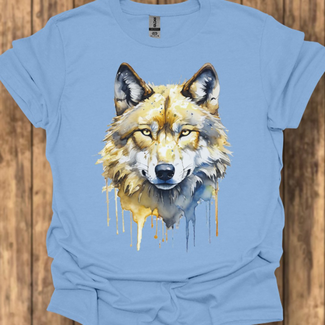 Loup art de peinture T-shirt tendance 
