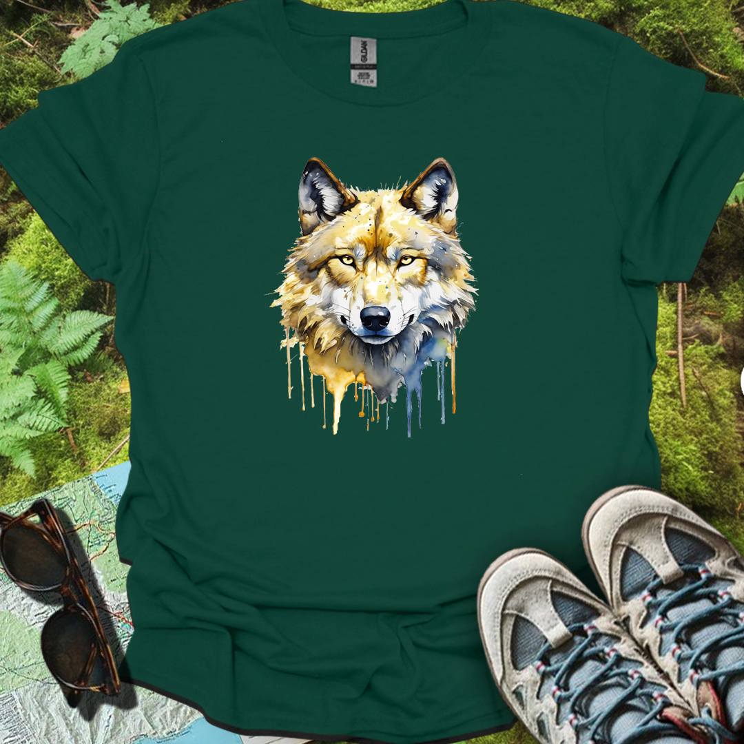 Wolf paintart tijdloos T-shirt