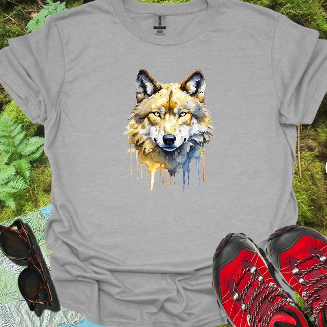 Wolf paintart tijdloos T-shirt