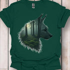 Lynx double exposition forêt T-shirt intemporel 