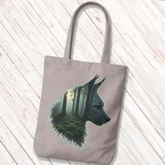 Tote Bag Lynx Double Exposure Bos