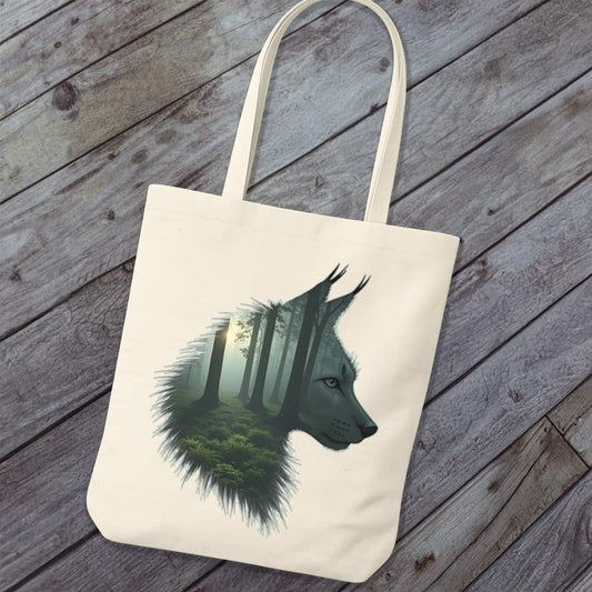 Tote Bag Lynx Double Exposure Bos