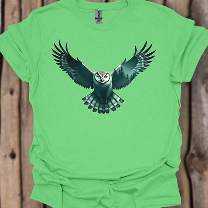 Chouette volante double exposition T-shirt tendance