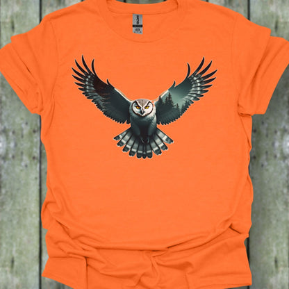 Chouette volante double exposition T-shirt tendance