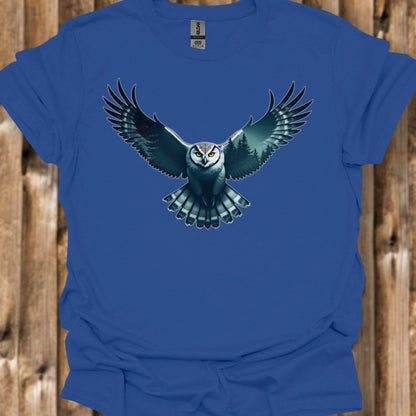 Chouette volante double exposition T-shirt tendance