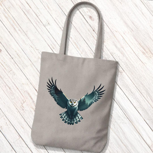 Tote Bag Vliegende Uil Double Exposure