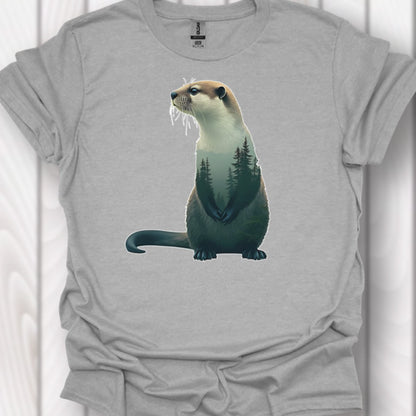 Otter double exposure tijdloos T-shirt
