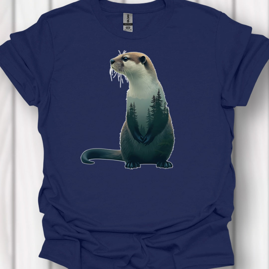 Otter double exposure tijdloos T-shirt