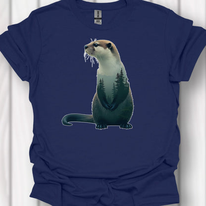 Otter double exposure tijdloos T-shirt