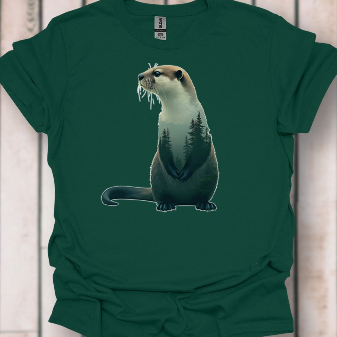 Otter double exposure tijdloos T-shirt