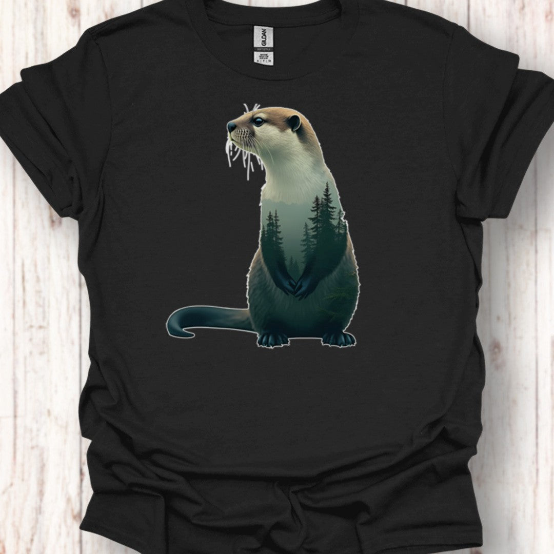 Otter double exposure tijdloos T-shirt