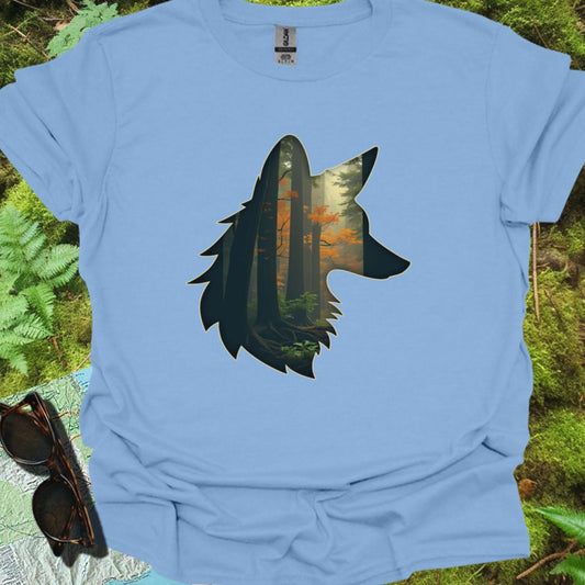 Renard double exposition T-shirt tendance 