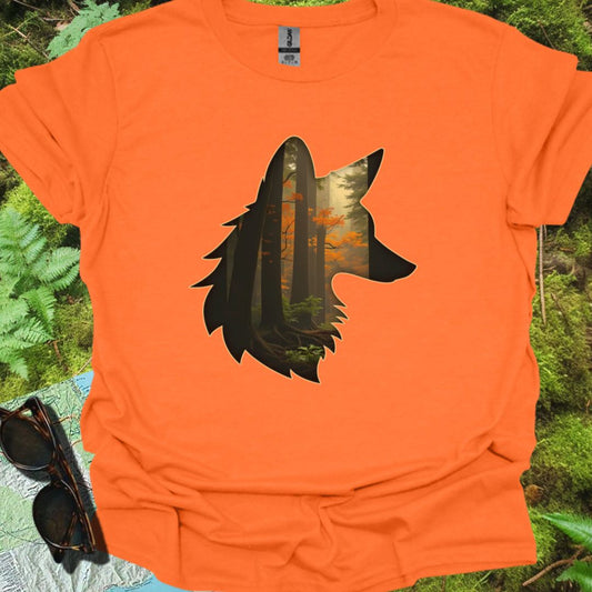 Renard double exposition T-shirt tendance 