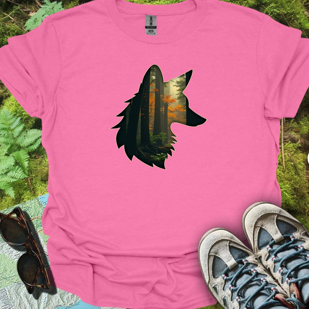 Renard double exposition T-shirt tendance 