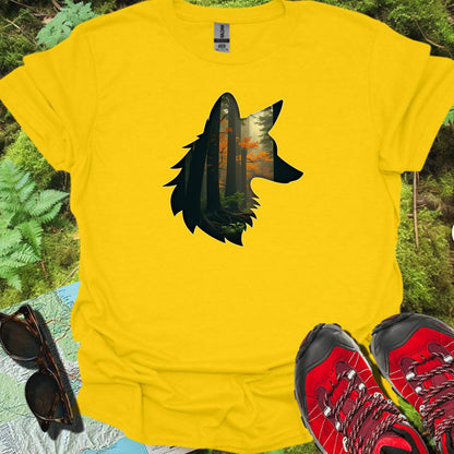 Renard double exposition T-shirt tendance 