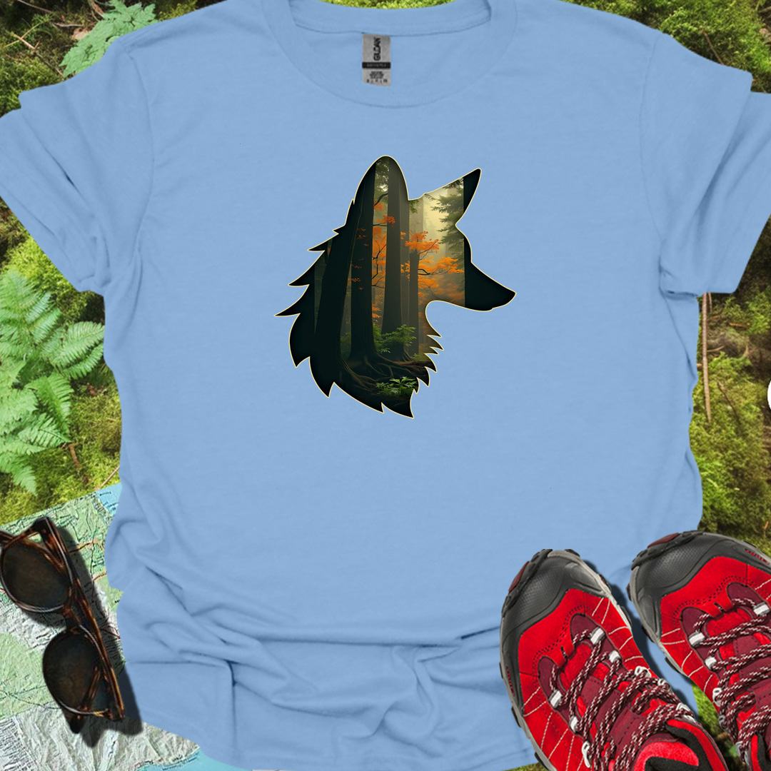 Renard double exposition T-shirt tendance 