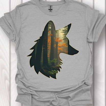 Renard double exposition T-shirt intemporel