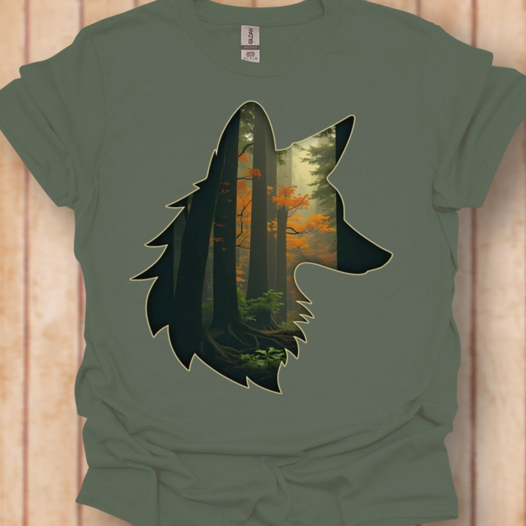 Renard double exposition T-shirt intemporel