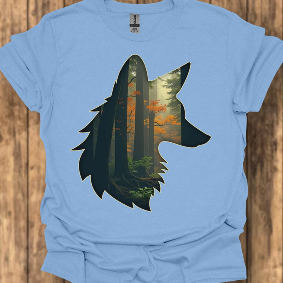 Renard double exposition T-shirt tendance 