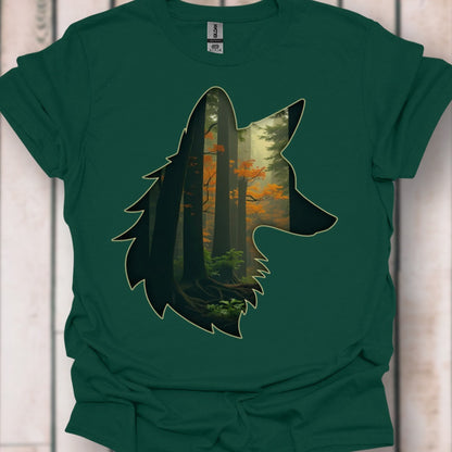 Renard double exposition T-shirt intemporel