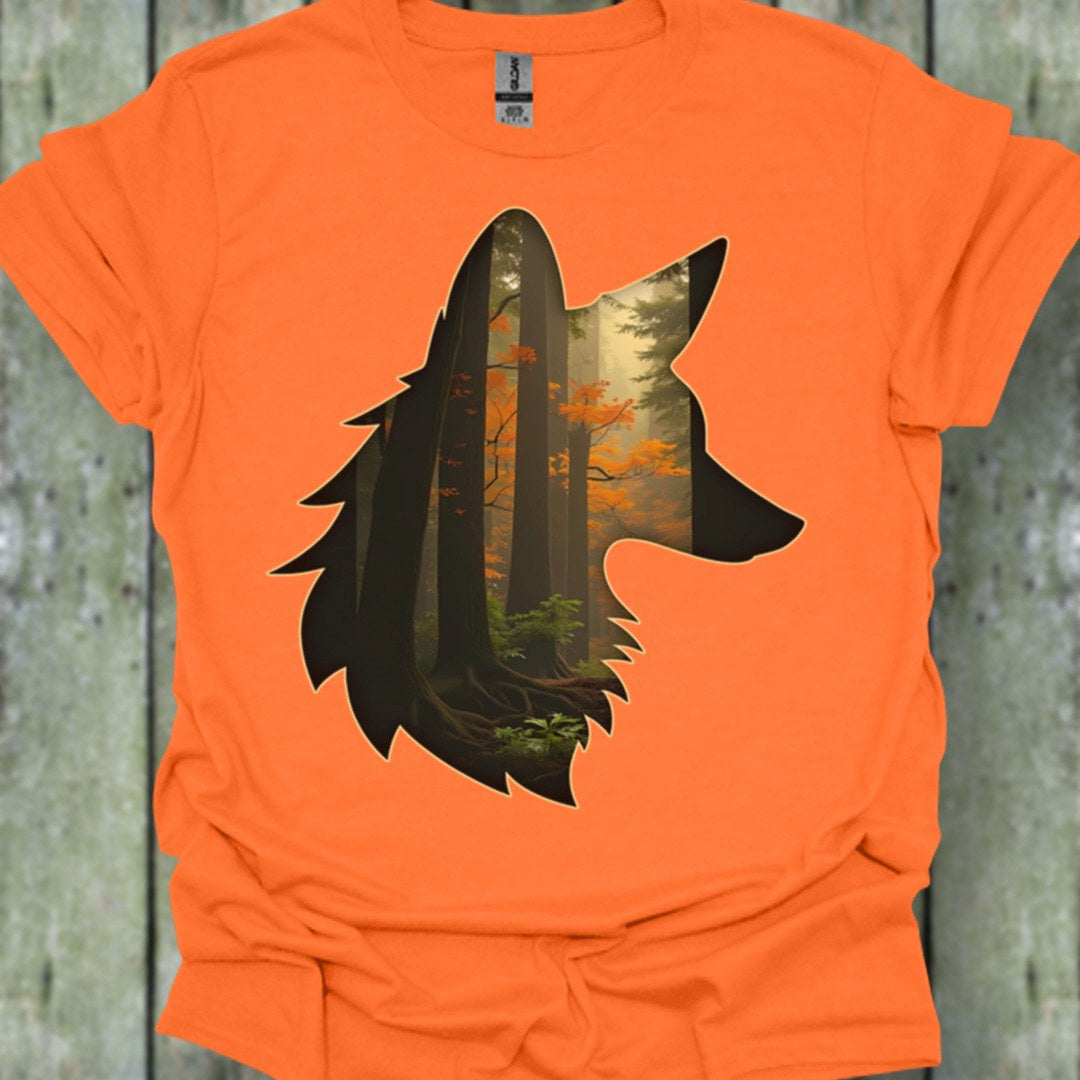 Renard double exposition T-shirt tendance 