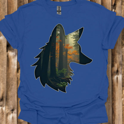 Renard double exposition T-shirt tendance 