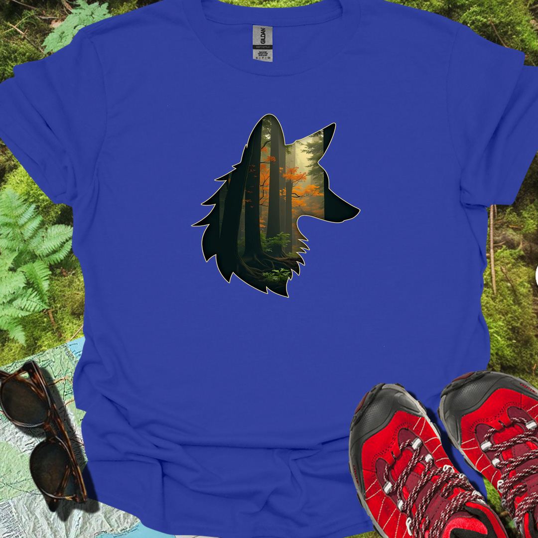 Renard double exposition T-shirt tendance 